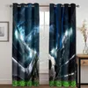 Gordijn Voetbal Print Custom 3D Sport 2 Stuks Dunne Kinderen Voor Jongens Raam Drape Woonkamer Slaapkamer Decor