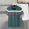 Polos pour hommes Summer Short Sleeve Tee Hommes Polo Shirt Stripe Fashion Designer Coton Matériel Vêtements Tops confortables