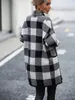 Femmes tricots mode femmes chandails lâche Plaid contraste tricoté Cardigan automne hiver manteau hauts à manches longues dames pull