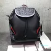 Diseñador Moda mochila Bolso de lujo Amantes del diseñador bolso de escuela bolsos de moda remaches tachonados mujeres de cuero real