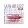 Ballpoint Pens Wholesale 5Pcs Students For Nurses Doctors Nursing Gift Fun Black Ink Pen Funny Set Drop Delivery Office School Busines Dhdtk