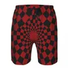 Shorts masculinos praia curtos nadar xadrez xadrez fundo surf esporte prancha roupa de banho