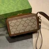 Vierkante designertas Lederen schoudertas voor heren en dames Retro draagtas Draagtas Multifunctionele portemonnee Kaartentas Mobiele telefoontas