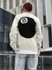 Erkek Sweaters Street Fashion Sıradan Süvari Rahat Gevşek Yuvarlak Boyun Kazak Çift Hip Hop Harajuku Örgü Sonbahar ve Kış