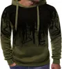 Erkek Hoodies Sonbahar/Kış Erkekler Sıçrama Mürekkep Baskılı Sıradan Hoodie Uzun Kollu Sweatshirt Ceket