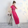 Ethnic Clothing 2023 Chinese Improved Qipao Dress Women Vintage Flower Embroidery Vietnam Ao Dai Elegant Party Oriental Retro