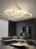 Żyrandole Led Art Chandelier Light Lampa wisiorka nowoczesne kreatywne sufit do jadalni sypialnia wisząca lobby obrotowe pierścionki