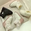 Bottes de neige pour enfants bottes en laine, chaussures pour enfants petit vent parfumé chaussures de bébé chaudes antidérapantes et épaissies