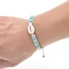 Charm Bracelets Simple Natural Stone Hand-woven Shell Bracelet Adjustable Ocean Beach Summer Vacation Gift For Men Women