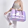 Mochila Moda Moda Impermeável Viagem Saco de Fitness Portátil Nylon Feminino Roupas Esportivas Pacote de Armazenamento Multifuncional Seco Molhado Separação Academia