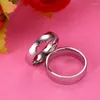 Cluster Rings Half Heart Wedding For Women Men Alliance Simple Jubileum Band Ring Bijoux Engagement Jewelry Gift