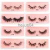 Valse wimpers Wimpers Handgemaakte natuurlijke Crossing Zachte valse wimpers 1 paar glitter verpakking Make-up Extension Lange wimper 3D Mink Lashes E11 x0802