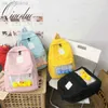 Sac à dos Qiaoduo Casual clair étanche femmes sac à dos Harajuku Nylon voyage cartables mignon petit canard étudiant sac à dos adolescentes 211215 Z230802