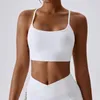 Yoga Outfit Wyplosz Rembourré Top Soutiens-Gorge Sportswear Femme Gym Vêtements De Sport Fitness Avec Fines Bretelles Workout Serré Blanc Sexy Dos Beauté