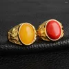 Cluster Rings Stainless Steel Fashion Luxury Multicolor Charm Wedding For Women Egg Shape Stone Party Jewelry