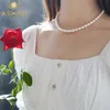 Fili Strings ASHIQI Collana girocollo di perle d'acqua dolce naturale per donna con gioielli da sposa in argento 925 con chiusura 230801