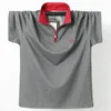 Herrpolos zip-up polo skjorta för män kortärmad bomull sommar avslappnad mode andas tunn sport halv ärm t-shirt