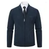 Suéteres para hombre 2023 cárdigan chaqueta con cuello de béisbol primavera y otoño holgado suéter informal coreano tendencia Top de punto