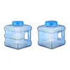 Bilarrangör Portable Water Container 5L 7.5L Clear Square Storage Box Camping Accessories Bin för kontor Företag