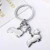Keychains Dachshund Keychain West Highland Terrier Stainless Steel Animal Pendant Men Women Bag Car Key Chain Ring Jewelr