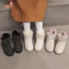 Bottes de neige pour enfants bottes en laine, chaussures pour enfants petit vent parfumé chaussures de bébé chaudes antidérapantes et épaissies