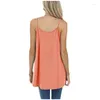 Women's Tanks 2023 Casual Summer Shirts Pleated Petals Round Neck Keyhole Loose Tops Camisole