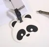 DHL500pcs Bag Parts PVC Cartoon Panda Prints Travel Luggage Tags Mix Style