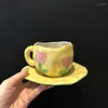 Filiżanki spodki Mudy kubki kubek i spodek espresso nordycka latte ceramiczna urocza kumpel cappuccino taza ceramica napój yy50cs