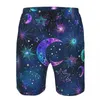 Men's Shorts Men Beach Short Quick-drying Swimming Trunk Galaxy Moon Starry Star Swimwear Swimsuit Bathing