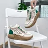 Scarpe casual Designer Donna Moda Mocassini Sneakers Appartamenti Ragazze Lace-Up Outdoot Pelle Giallo Verde Piattaforma Scarpe da ginnastica sportive da donna Per la spedizione gratuita