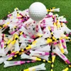 Golf Tees 50st plastgummihuvud rand Multikolor Anpassningsbar låg drag minskar friktion och sidspin 83mm 230801