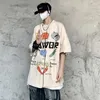 Men's T Shirts T-shirt Vegetable Cartoon Print Trend High Street Loose Washed Old Large Size Short-sleeved Tops M-5XL