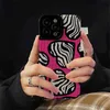 Случаи мобильного телефона модная любовь сердце Zebra Pattern Chace для iPhone 14 11 13 12 Pro XS Max 7 8 плюс X XR SE защита от животных.