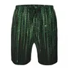 Shorts pour hommes Short de plage pour hommes Short de bain à séchage rapide Hacker Era Stream Code binaire Maillots de bain Maillot de bain