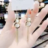Dingle örhängen 2023 mode lyx personlig opal multi-lagers kalebass tassel för kvinnor långa bröllop smycken festgåvor