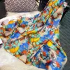 Scarves BYSIFA| Orange Blue Pure Natural Silk Scarf Women Fashion Summer Beach Shawls Fall Winter Long Wraps 180 110cm