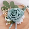 Flores decorativas Flor de muñeca artificial Cinta ajustable elegante para fiesta de boda Baile Accesorio de dama de honor de novia realista