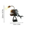 Decorative Objects Figurines Retro Table Lamp Angler Fish Light with Flexible Head Artistic Lamps for Home Bar Cafe Art Ornaments 230801