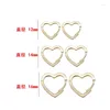 Hoop Earrings 14k Gold Plated Brass Cubic Zirconia Cartilage Small Huggie Heart Shaped For Women Jewelry Making