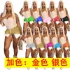 女性のショートパンツファッションカジュアルソリッドレース弾性ディープポケットコントラストスプリットPUレザーS-XXL 10色