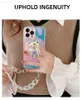 Cell Phone Cases 2022 Clear cute cartoon 3D bear bracket soft silicon phone Case For 11 12 13 Pro Max X XS XR 7 8 Plus SE 3 laser bracelet Cover L230731