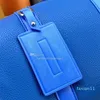 High quality Designer Bags Klein Blue leather shoulder Bag men and women Large capacity portable Travel Bag Classic embossed crossbody bag