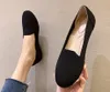 Sapatos formais Maggie's Walker Sapatos de malha femininos de malha macios, salto redondo, bico fino, tamanho grande, casual 3543 230801