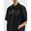 T-shirts pour hommes 23ss Qualité Graffiti Inkjet Logo 1017 ALYX 9SM Revers Zipper Shirt Casual And Women's