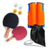 Table Tennis Raquets Racketセットポータブル伸縮型伸縮性Ping Pong Pong Paddle Kit格納式ネット4ボール耐久性のあるファミリーゲーム230801