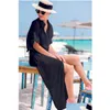 Women'S Swimwear Beach Pareo Crepe Tra-Thin Breathable Er Up Shirt Holiday Skirt Long Dress Sun Block Blouse Womens Drop Delivery Appa Dhhkd