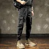 Men's Pants British Style Cargo Men Autumn Winter Thick Casual Baggy Large Size Haren Pocket Design