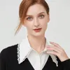 蝶ネクタイ女性シャツfalse collar vintageエレガントなブラウスのラペル取り外し可能な女性偽のセータースーツ装飾
