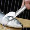 Kitchen Knives 2 In 1 Fish Scales Scra Seafood Cleaning Scraper Mti-Purpose Knife Accessories Gadgets Drop Delivery Home Garden Dinin Dh30K