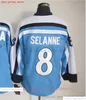 Film Vintage Hockey 8 Teemu Selanne Jerseys CCM Embroidery 9 Bobby Hull 10 Dale Hawerchuk 13 Teemu Selanne 16 Laurie Boschman 27 Teppo Numminen 11 Koivu Jersey